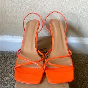 Orange Strappy Heels